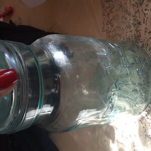 Vtg "ATLAS" E-Z Seal 1/2 Gallon Cornflower Blue Canning Jar w/Lid